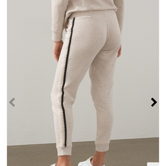 Chico's Pants - Chicos French Terry Crochet Trim Joggers